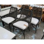 PAOLO MOSCHINO LUCCA OUTDOOR CHAIRS, a set of four, 88cm H. (4)