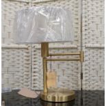 LAUREN RALPH LAUREN HOME SWING ARM TABLE LAMP, 49cm H, with shades.