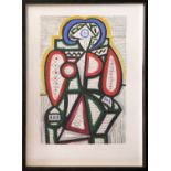 PABLO PICASSO, 'Femme Assise', lithograph in colours on Arches paper, 74cm x 53cm, signed '