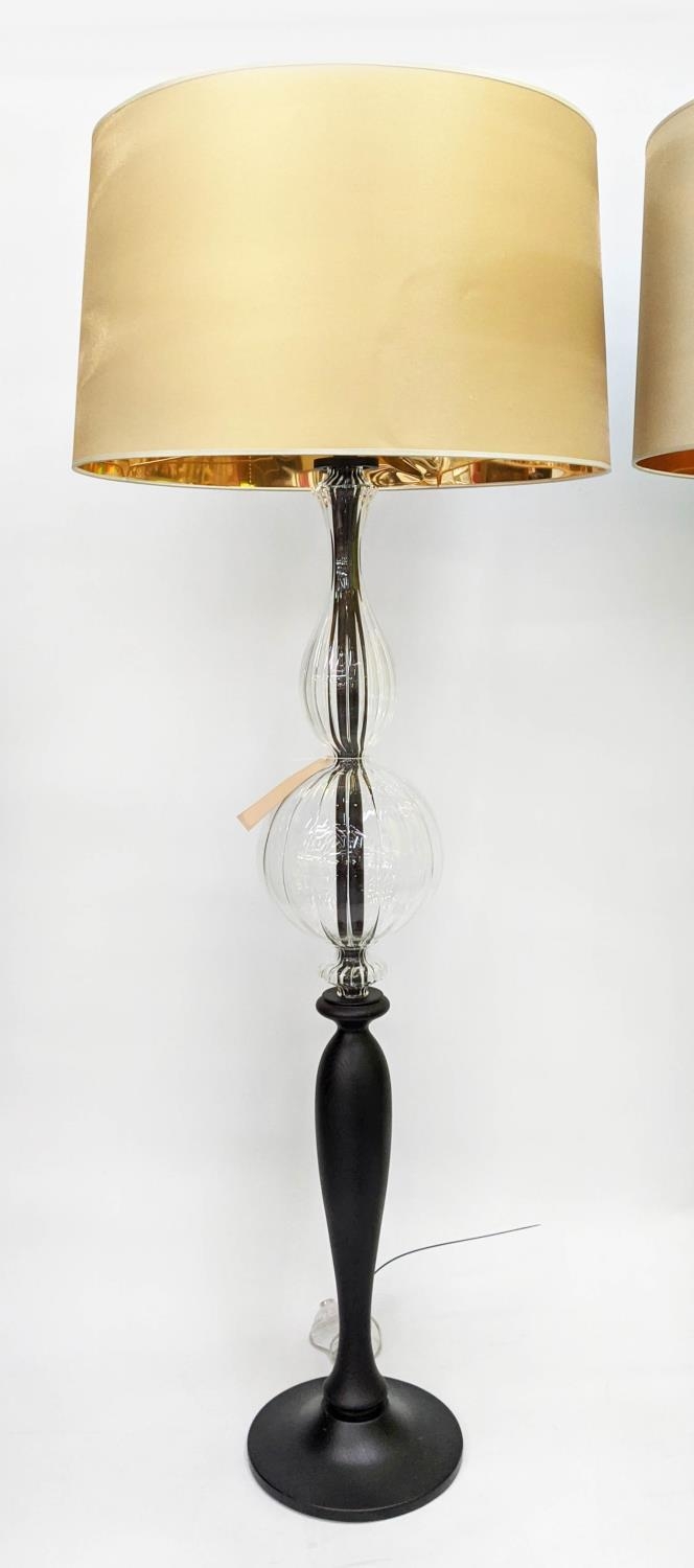 LES HERITIERS WITH ROCHE BOBOIS FLOOR LAMPS, a pair, with shades 160cm H. (2) - Image 2 of 7