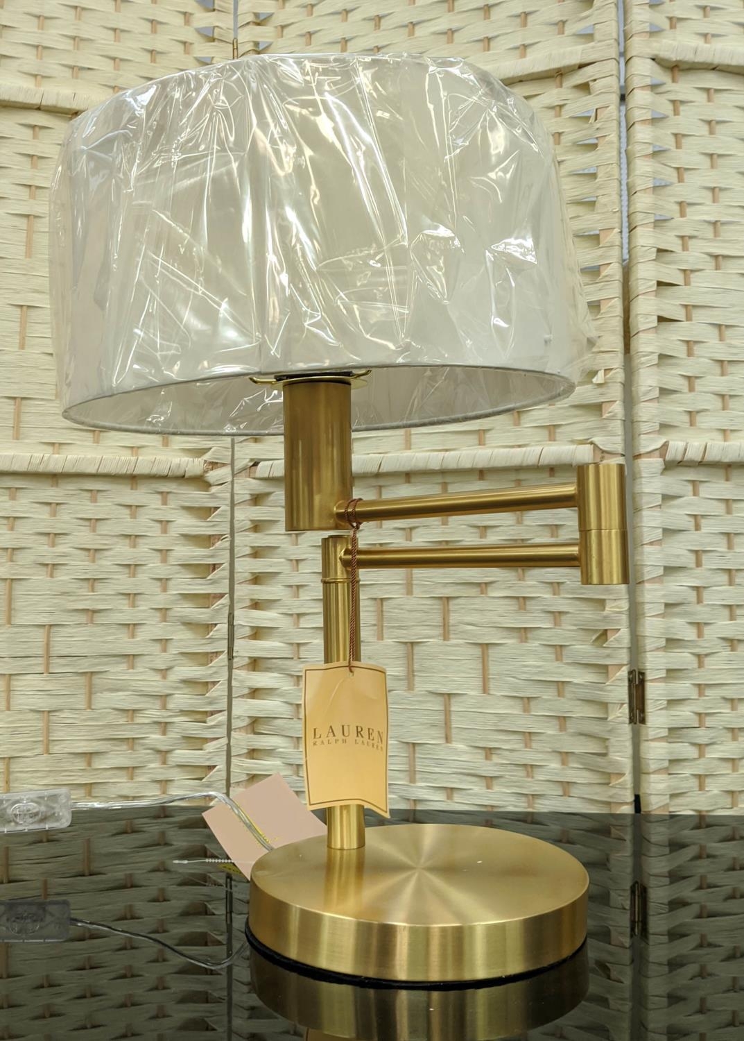 LAUREN RALPH LAUREN HOME SWING ARM TABLE LAMP, 49cm H, with shades. - Image 2 of 5