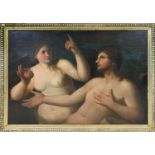 MANNER OF ANDREA VACCARO 17th/18TH CENTURY, 'Adam and Eve', oil on canvas, 76cm x 107cm, framed.