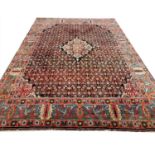 ANTIQUE PERSIAN BIJAR CARPET, 320cm x 225cm.