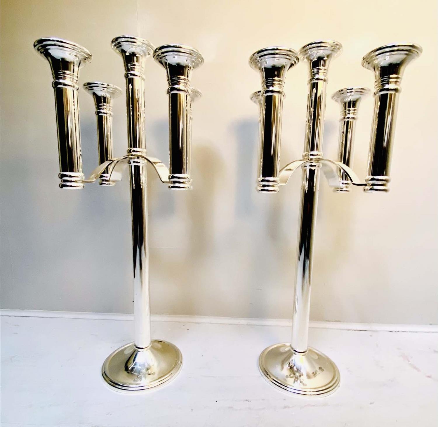 FINK CANDELABRA, a pair, each with four arms, 86cm H. (2)