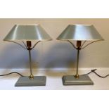 BOUILLOTTE STYLE TABLE LAMPS, a pair, 42cm x 31cm x 20cm.