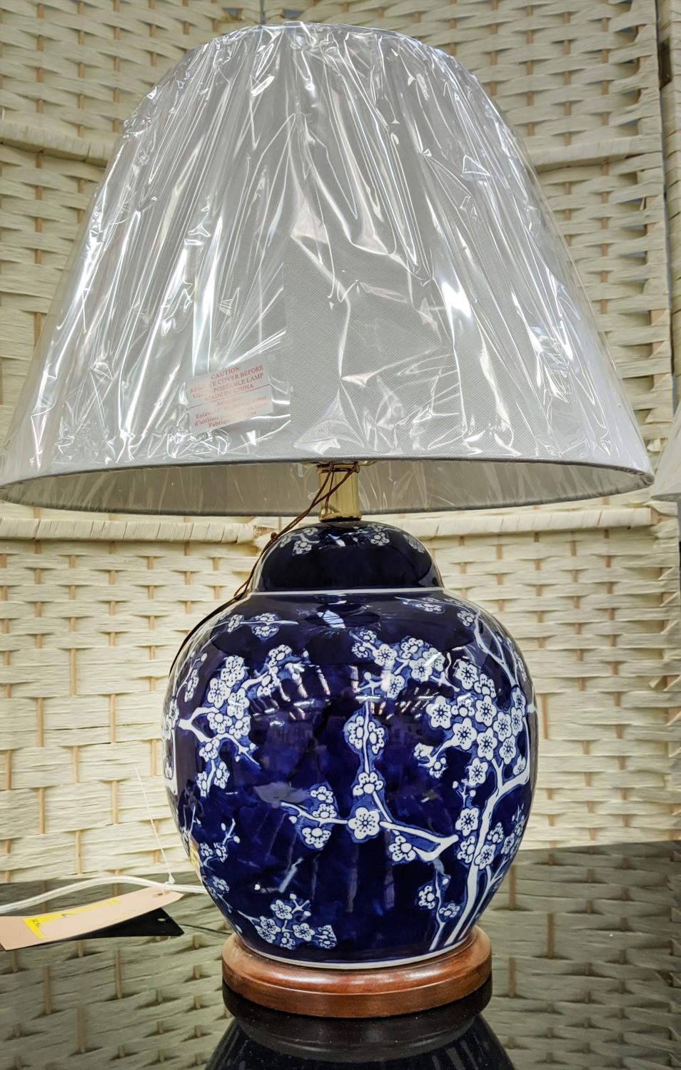 LAUREN RALPH LAUREN HOME TABLE LAMPS, a pair, ceramic, 58cm H, with shades. - Image 2 of 5