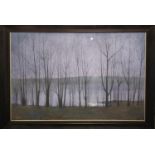 RICHARD CARTWRIGHT (born 1951) 'The Edge of the Lake Moonlight', pastel, 122cm x 170cm, signed,