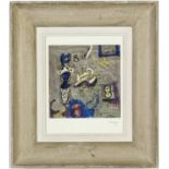 HENRY MOORE, handsigned abstract photo lithograph 1971, edition 5000, vintage French frame, 26cm x