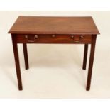 WRITING TABLE, George III period mahogany with full width frieze drawer, 85cm x 48cm x 73cm H.