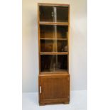 LIBRARY BOOKCASE, 152cm H x 48cm W x30cm D, early 20th Century, oak, four-tier form, by Minty.