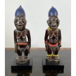 IBEJI FIGURES, a pair, Nigerian. 36cm H (2)