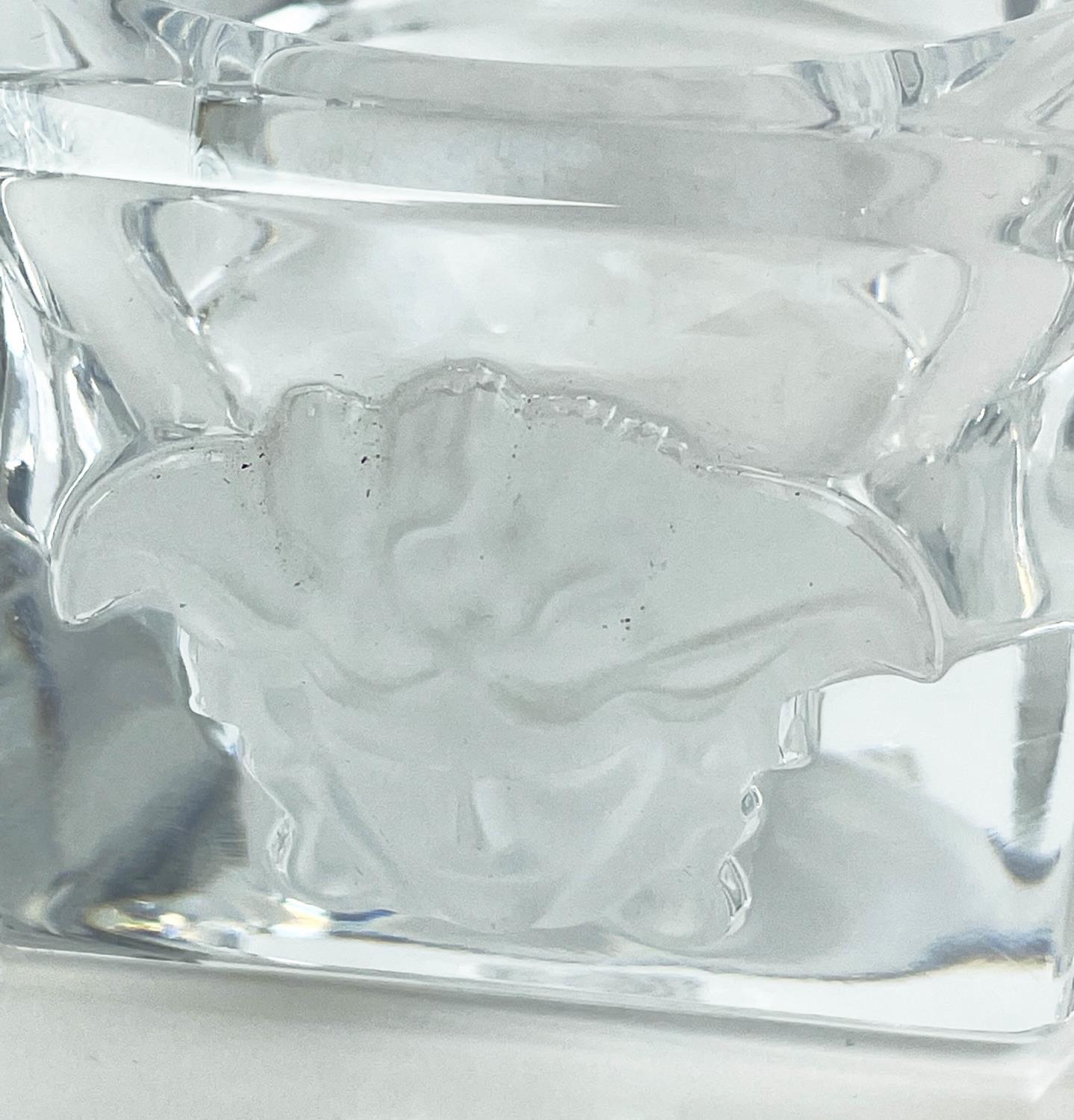 ROSENTHAL VERSACE MEDUSA PAPERWEIGHT, green crystal with a rosenthal clear crystal Versace medusa - Bild 9 aus 9