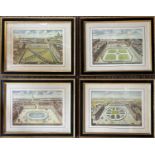 LONDON SQUARES, a set of four coloured prints to include Charterhouse Square, Leicester Square, St