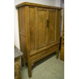 MARRIAGE CABINET, 198cm H x 144cm x 58cm, Chinese elm with two doors.