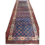 ANTIQUE KURDISH RUNNER, 290cm x 100cm.