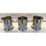 CHAMPAGNE BUCKETS, a set of three, 20cm x 18cm, each with the Louis Roederer stamp. (3)