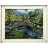 MID 20TH CENTURY BRITISH SCHOOL, 'Ashness Bridge, Lake District', oil on canvas, 50cm x 60cm,