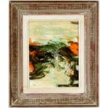 ZAO WOU KI, original lithograph, 1979 edition 1000, Barcelona, vintage French frame, 25cm x 19cm.