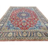 ANTIQUE PERSIAN TABRIZ CARPET, 413cm x 310cm.