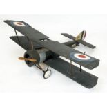 SOPWITH CAMEL RAF MODEL PLANE, 100cm W x 133cm L x 45cm H.