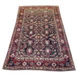 ANTIQUE ISPHAHAN RUG, 219cm x 137cm.