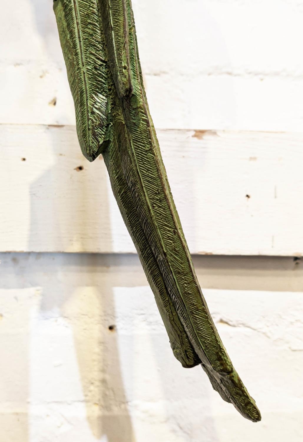 SCULPTURAL PARROT ON STAND, 119cm H, polychrome finish. - Image 3 of 5