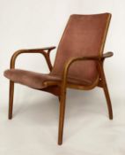 SWEDESE LAMINETT ARMCHAIR BY VINGHE EKSTROM, 78cm H.