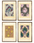 E A SEGUY, Samarkande, Compositions Dans le Gout Oriental, a set of four pochoirs, plates 15, 16, 18