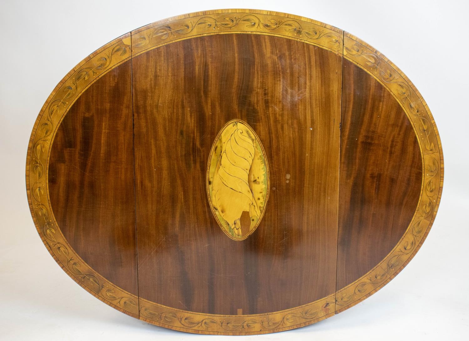 PEMBROKE TABLE, 70cm H x 48cm W x 76cm D, 97cm open, George III mahogany and marquetry, circa 1790 - Image 8 of 8