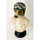 STIRLING MUTT MOTORBIKE RIDER, wearing a helmet, 50cm H x 25cm W x 21cm.