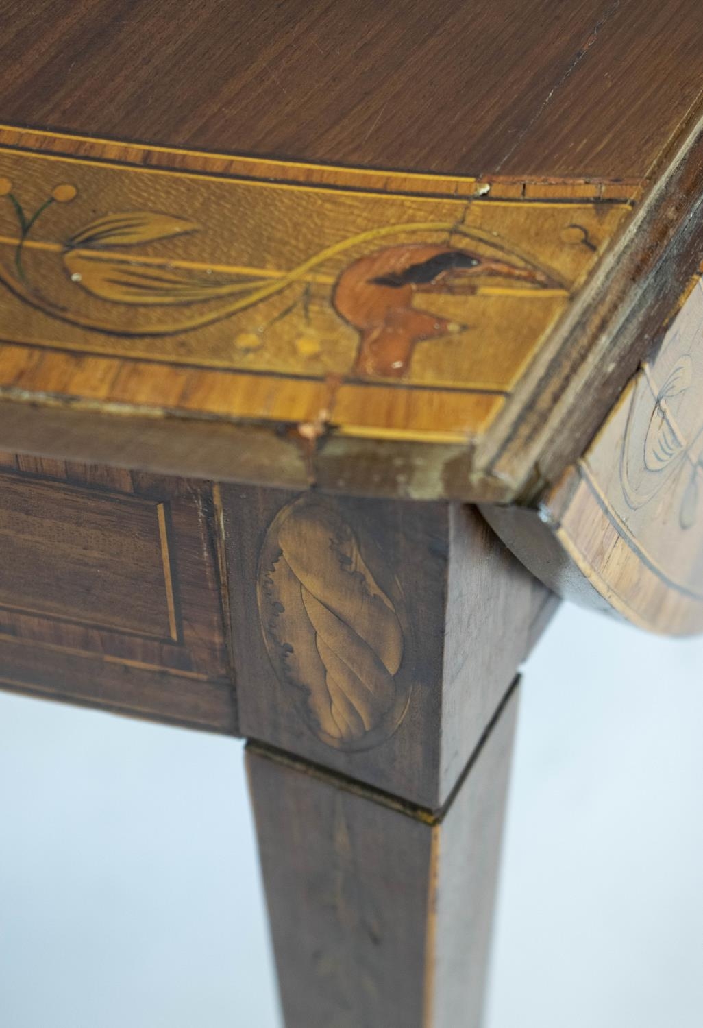 PEMBROKE TABLE, 70cm H x 48cm W x 76cm D, 97cm open, George III mahogany and marquetry, circa 1790 - Image 6 of 8