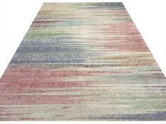 FINE CONTEMPORARY SPECTRUM WOOL AND BAMBOO SILK CARPET, 355cm x 245cm, hand knotted.
