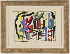 FERNAND LEGER, L’Artiste Dans Le Studio, lithograph with pochoir, signed in the plate, Edn: 1000 -