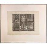 ASKAR HAEBLER, 'Area decoration character of Dresden school', lithographs, 33cm x 47cm, framed.