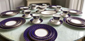 SUPPER SERVICE, English Fine Bone China, Royal Worcester 'Monte Carlo', with eight place, five piece