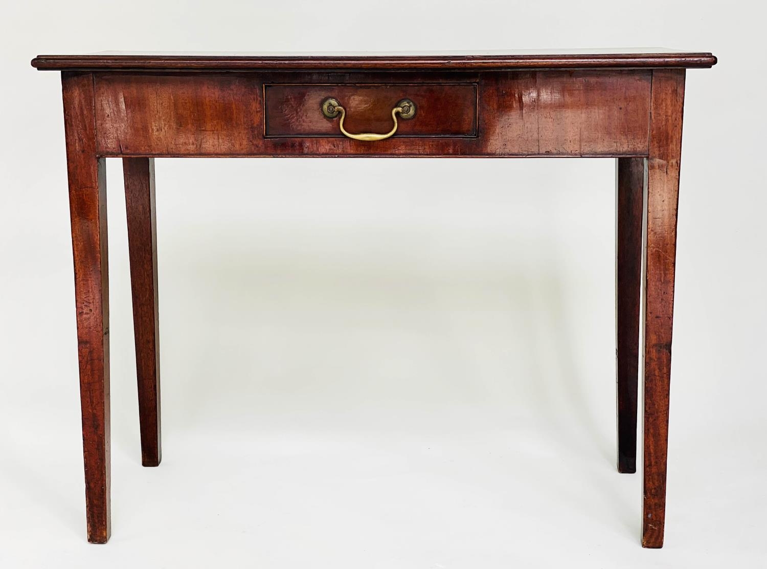 HALL TABLE, George III mahogany, rectangular with short frieze drawer, 91cm W x 36cm D x 72cm H. - Image 9 of 9