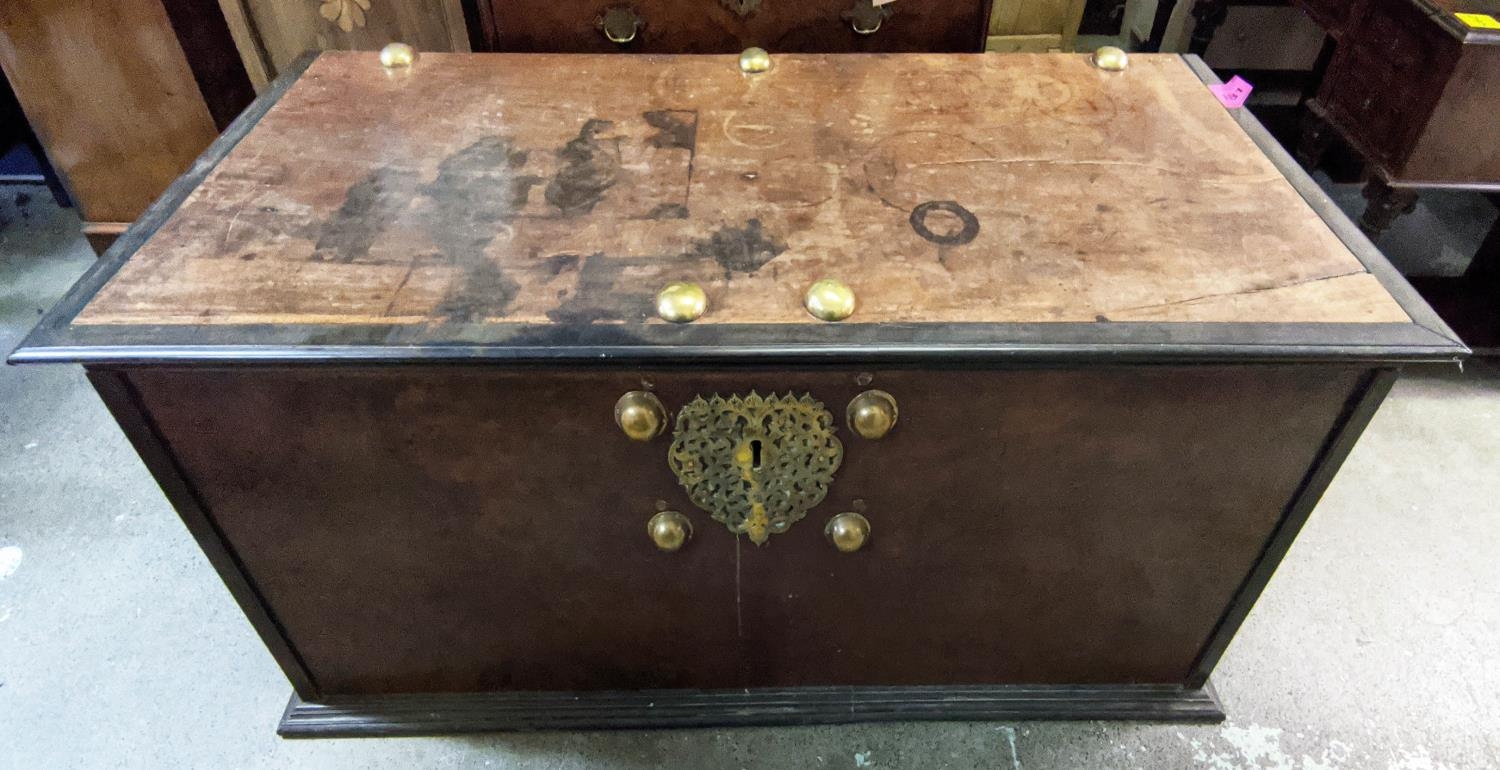 TRUNK, 172cm W x 67cm H x 73cm D late 18th/early 19th century Ceylonese hardwood and ebony of - Image 7 of 7