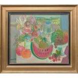 BLASCO MENTOR (Spanish 1919-2003) 'La Pasteque - The Watermelon', oil on canvas, signed lower