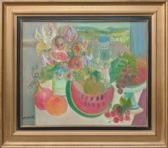BLASCO MENTOR (Spanish 1919-2003) 'La Pasteque - The Watermelon', oil on canvas, signed lower