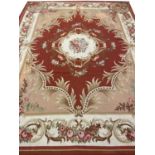 AUBUSSON SAVONNERIE DESIGN CARPET, 304cm x 240cm.