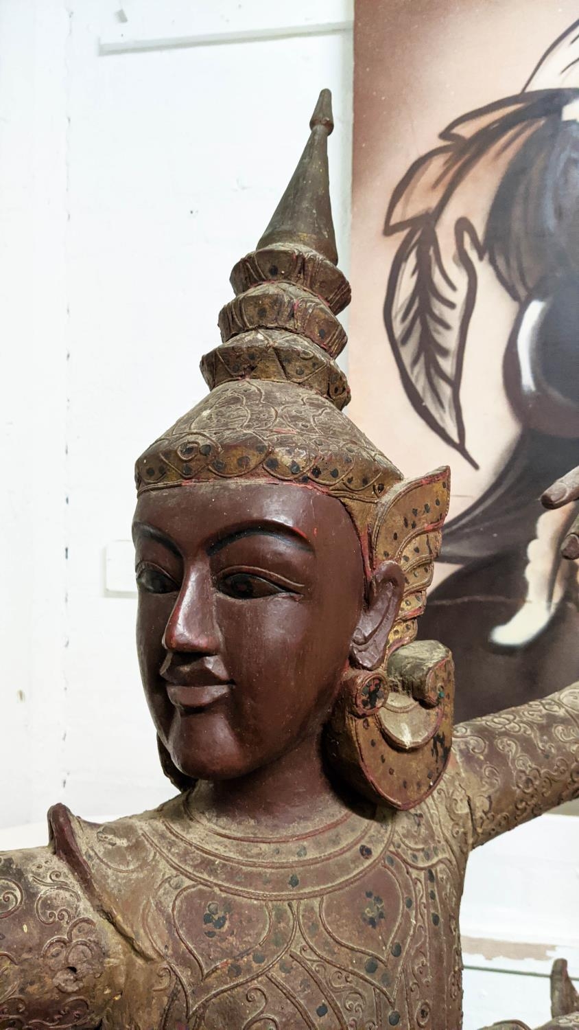 SCULPTURAL STUDY OF PRINCE RAMA, carved wood, 175cm H. - Image 2 of 4