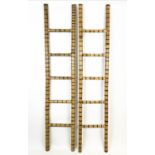 ASIAN BAMBOO TOWEL LADDERS, two, 200cm H. (2)