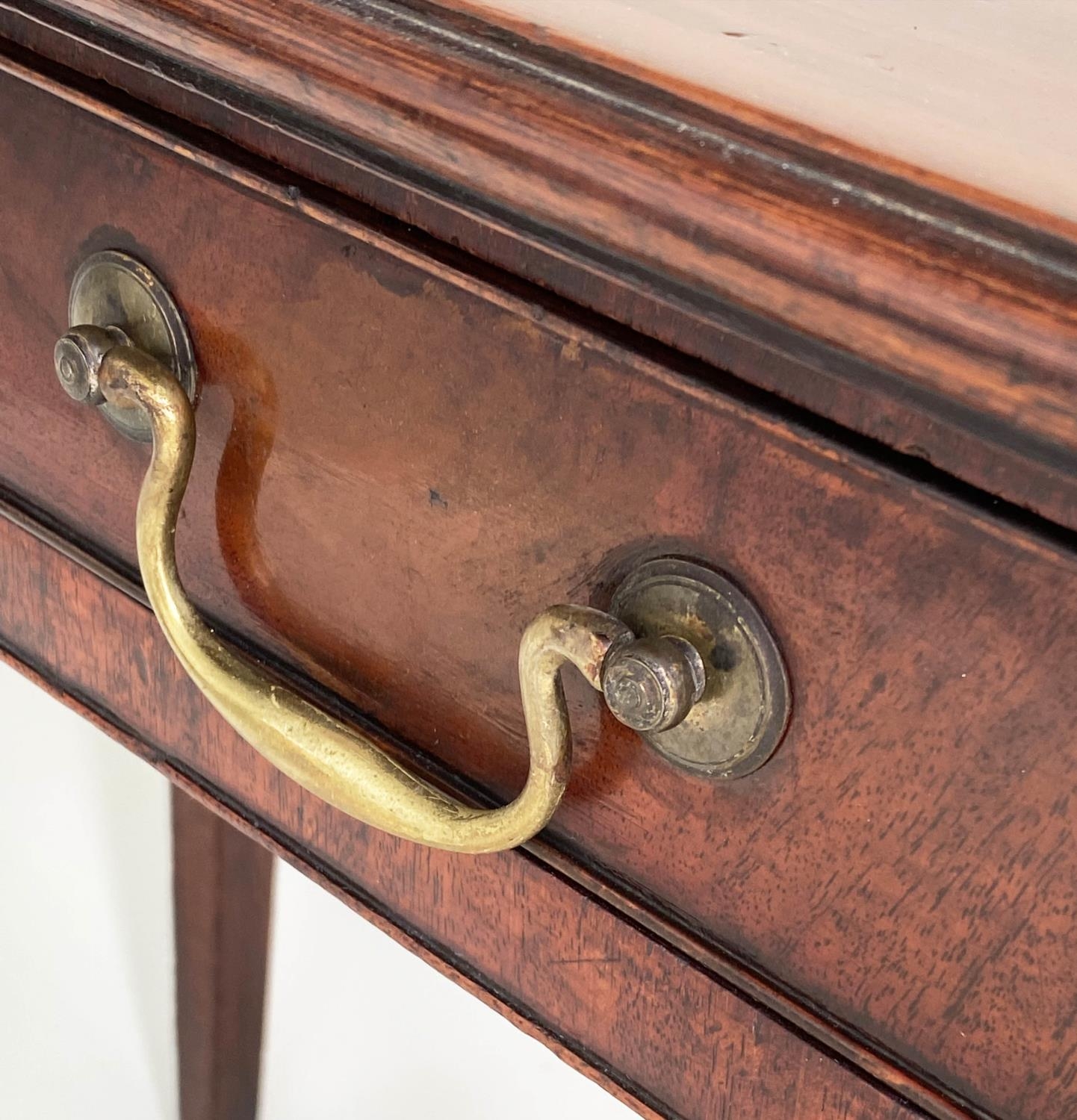 HALL TABLE, George III mahogany, rectangular with short frieze drawer, 91cm W x 36cm D x 72cm H. - Image 3 of 9