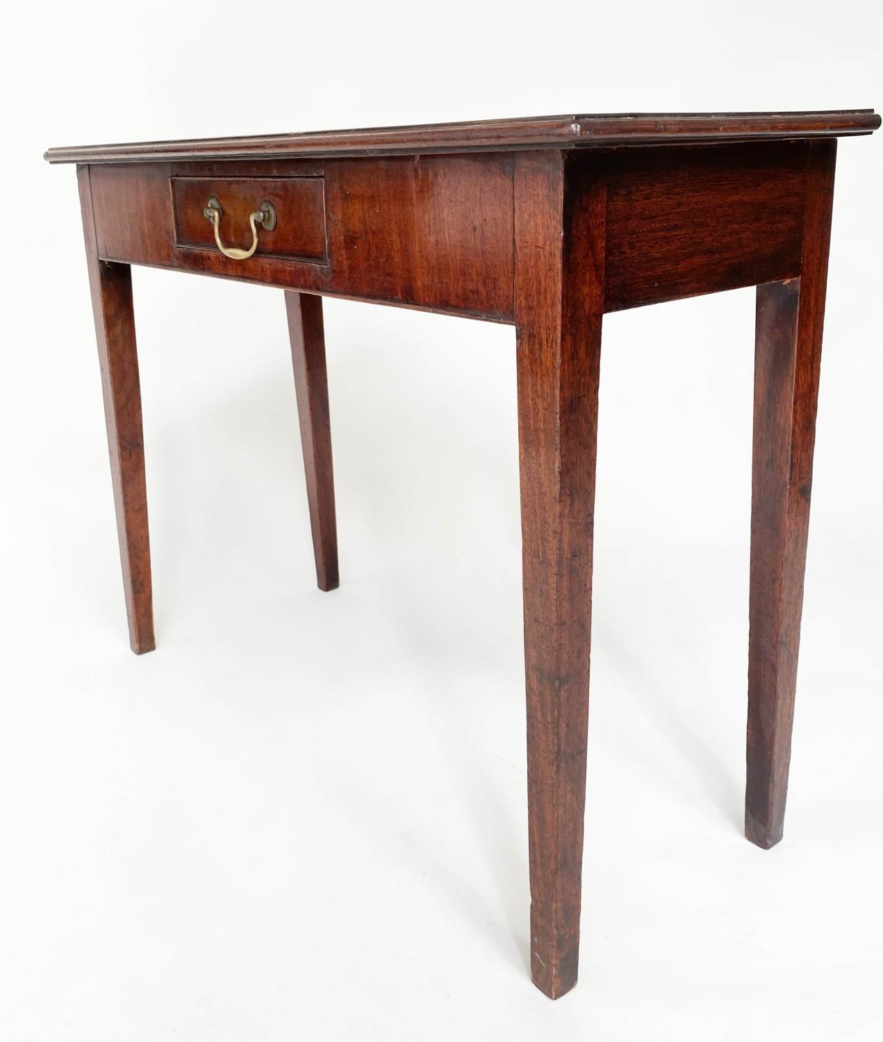 HALL TABLE, George III mahogany, rectangular with short frieze drawer, 91cm W x 36cm D x 72cm H. - Image 5 of 9