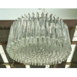 KELLY WEARSTKER CHANDELIER, 72cm W, Murano style treidri drops.