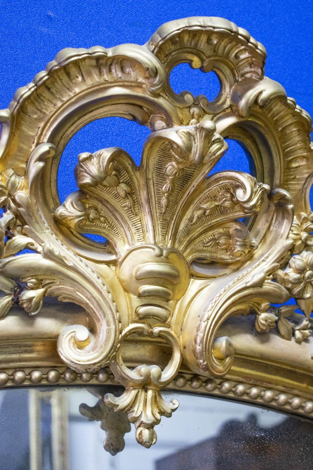 OVERMANTEL, 199cm H x 132cm, circa 1860, Napoleon III giltwood and gesso with arched frame - Image 2 of 4