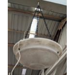 VAUGHAN DYRHAM ALABASTER BOWL CEILING LAMP, 42cm W.