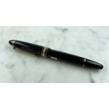 MONT BLANC MEISTERSTUCK 146 FOUNTAIN PEN, 4810 585, 14k gold nib, black resin.