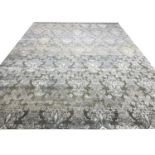 FINE CONTEMPORARY ABSTRACT SILK AND WOOL CARPET, 309cm x 246cm.