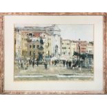 JONATHAN TROWELL (1938-2013) 'Riva Degli Schiavoni, Venice', oil on paper, 58cm x 78cm, signed,
